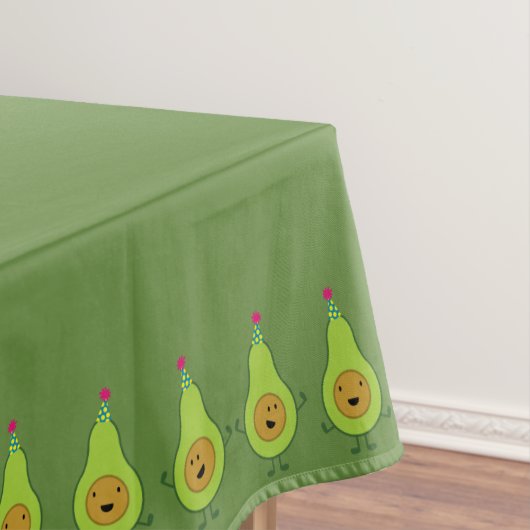 Avocado Schattig Eerste Verjaardag Tafelkleed (Voorbeeld)