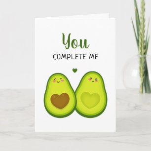 Avocado Schattig Romantisch Jij Maakt Me Compleet Kaart