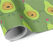 Avocado Schattige 1e Verjaardag Verpakking Papier (Rol Hoek)
