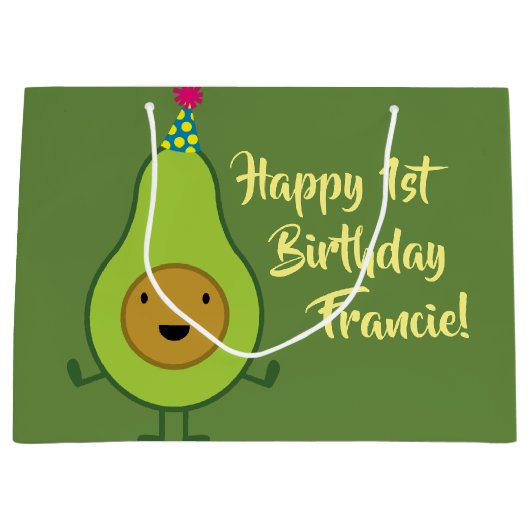 Avocado Schattige Guacamole1st Verjaardagscadeauza Groot Cadeauzakje (Voorkant)