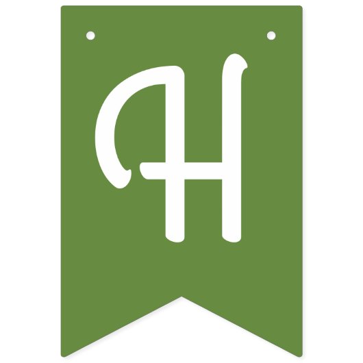 Avocado Schattige Happy Birthday Bunting Banner (Tweede vlag)