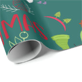 Avocado schattige kerst cadeaupapier (Rol Hoek)