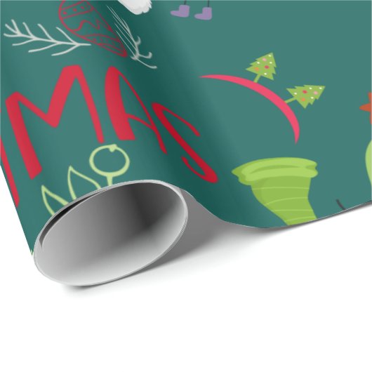 Avocado schattige kerst cadeaupapier (Rol Hoek)