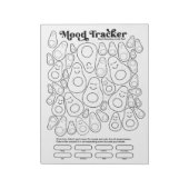 Avocado Schattige Mood Tracker Daily Moods Trackin Notitieblok (Linkerzijde)