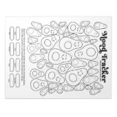 Avocado Schattige Mood Tracker Daily Moods Trackin Notitieblok (Voorkant)