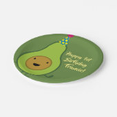 Avocado Schattigee 1e Verjaardag Borden Papieren Bordje (Gekanteld)