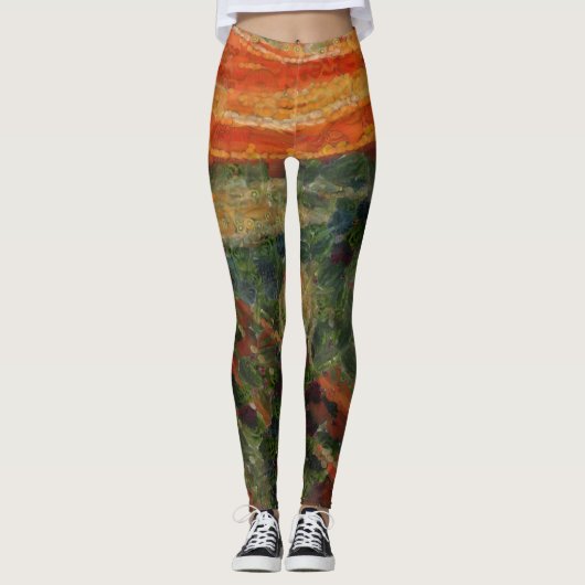Avocado Scream Fine Art Vegan Spoof Leggings (Voorkant)