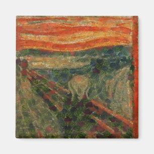 Avocado Scream Fine Art Vegan Spoof Magneet