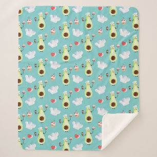 Avocado Sherpa Blanket Deken