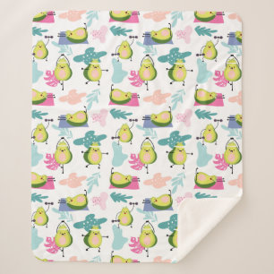 Avocado Sherpa Blanket Deken