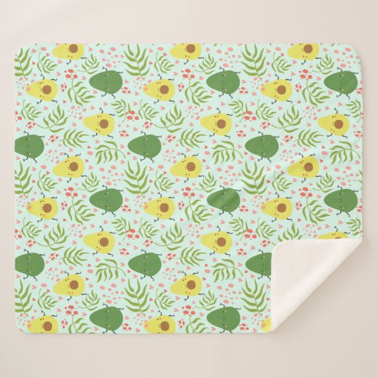 Avocado Sherpa Blanket Deken (Voorkant (horizontaal))