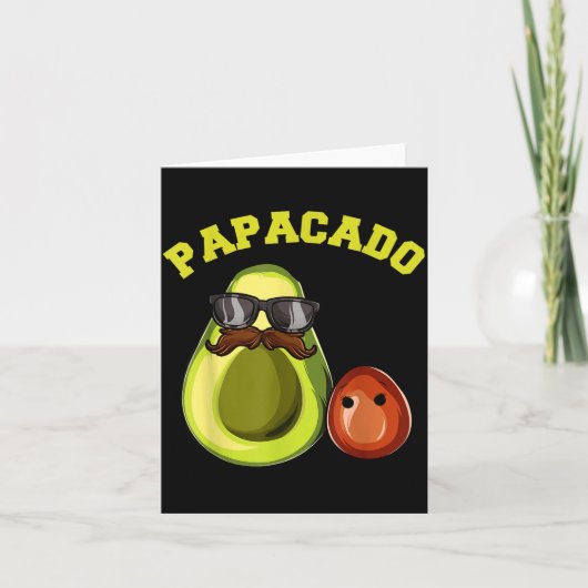 Avocado Shirt For Men, Papacado Pregnancy Announce Kaart (Voorkant)