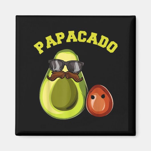 Avocado Shirt For Men, Papacado Pregnancy Announce Magneet (Voorkant)