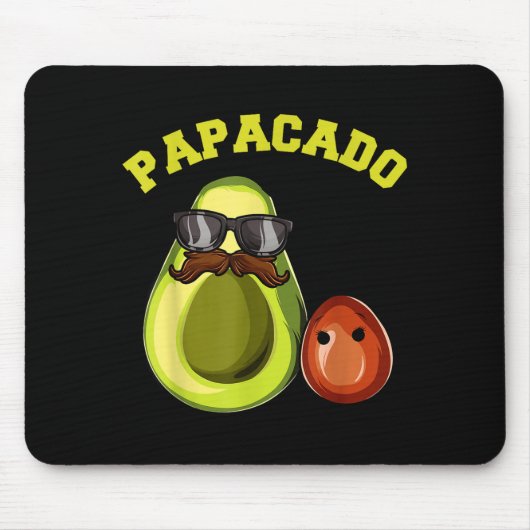 Avocado Shirt For Men, Papacado Pregnancy Announce Muismat (Voorkant)