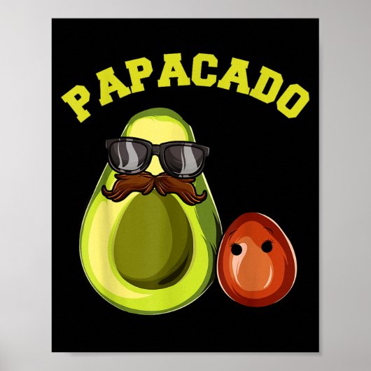 Avocado Shirt For Men, Papacado Pregnancy Announce Poster (Voorkant)
