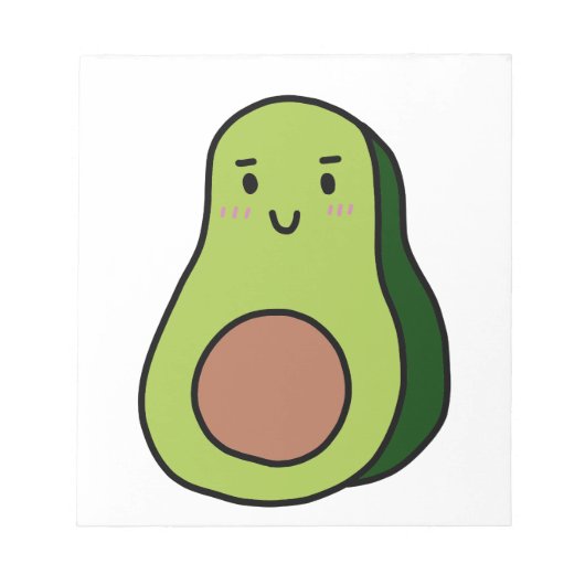 AVOCADO-shirten, accessoires, KUSTJES! Notitieblok (Voorkant)