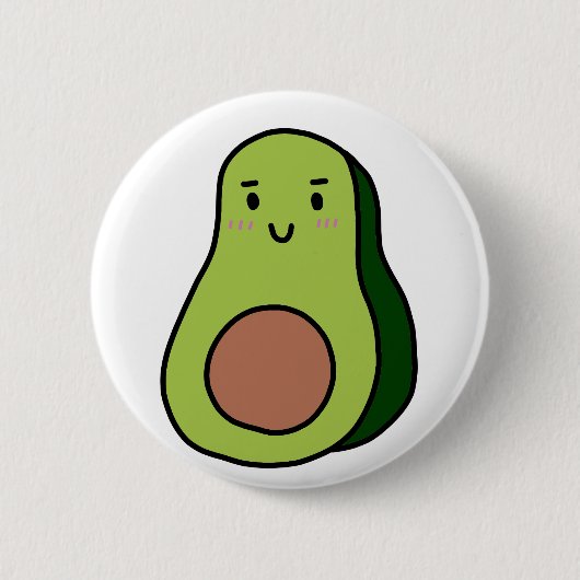 AVOCADO-shirten, accessoires, KUSTJES! Ronde Button 5,7 Cm (Voorkant)