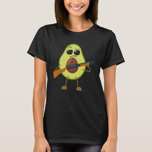 Avocado Shotguncado Armed and Dangerous T-shirt (Voorkant)