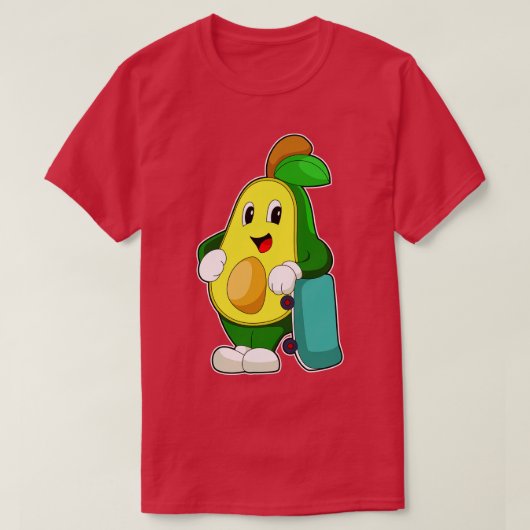 Avocado Skater Skateboard T-shirt (Design voorkant)