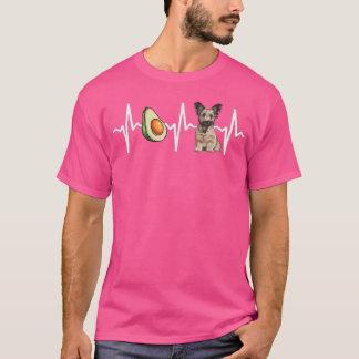 Avocado Skye Terrier Hartslag Hond Liefhebber T-shirt