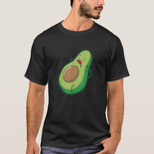 Avocado slaapt en neemt een nap t-shirt (Voorkant)