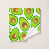 Avocado snijdt waterverf bad handdoek (Wasdoekje)