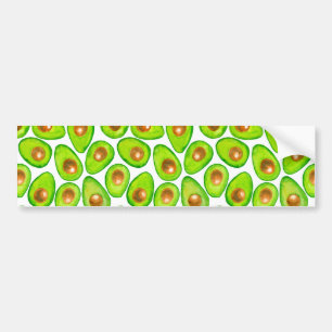 Avocado snijdt waterverf bumpersticker