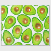 Avocado snijdt waterverf cadeaupapier (Vlak)