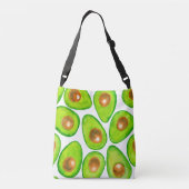 Avocado snijdt waterverf crossbody tas (Achterkant)