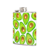Avocado snijdt waterverf heupfles (Links)
