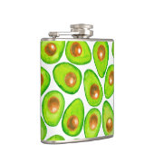 Avocado snijdt waterverf heupfles (Rechts)