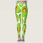 Avocado snijdt waterverf leggings (Voorkant)