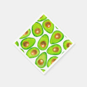 Avocado snijdt waterverf servet (Hoek)