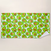 Avocado snijdt waterverf strandlaken (Voorkant)