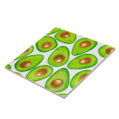 Avocado snijdt waterverf tegeltje (Zijkant)