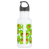 Avocado snijdt waterverf waterfles (Achterkant)