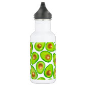 Avocado snijdt waterverf waterfles (Rechts)