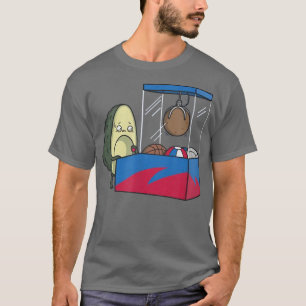 Avocado speelt Claw Machine crane speelgoed T-shirt