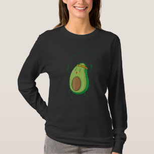 Avocado springt met een springtouw t-shirt