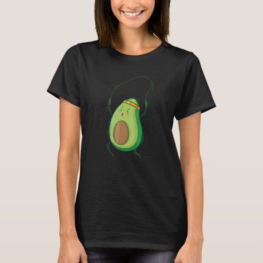 Avocado springt met een springtouw t-shirt (Voorkant)