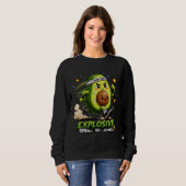 Avocado Sprint Mode Cardio Hardloper Fitness T-shi Trui (Voorkant volledig)