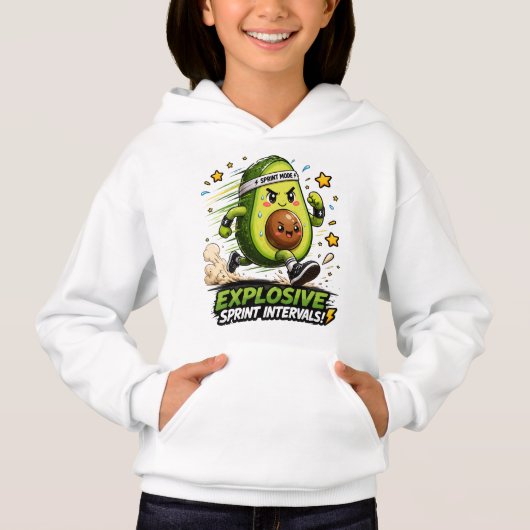 Avocado Sprint Modus Cardio Hardloper Fitness T-sh (Voorkant)
