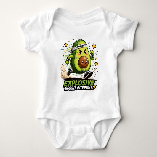 Avocado Sprint Modus Cardio Hardloper Fitness T-sh Romper (Voorkant)