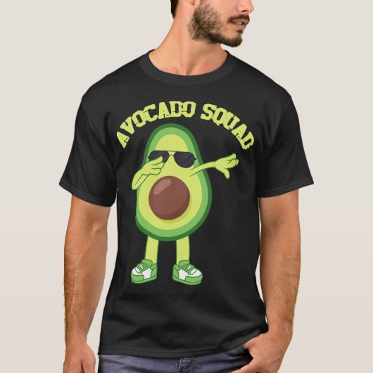 Avocado Squad Dab Dabbing Dope Swag Vegan Vegetari T-shirt (Voorkant)