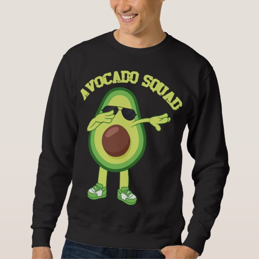 Avocado Squad Dab Dabbing Dope Swag Vegan Vegetari Trui (Voorkant)
