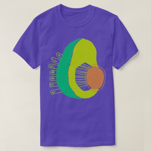 AVOCADO STICKER T-SHIRT (Design voorkant)