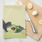 Avocado still Life Waterverf Print Kitchen Towel Theedoek (Quarter Fold)