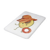 Avocado strandmeisje met zon-pet en zwemring badmat (Gekanteld)