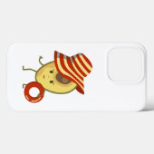 Avocado strandmeisje met zon-pet en zwemring Case-Mate iPhone case (Achterkant (horizontaal))