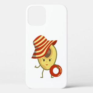 Avocado strandmeisje met zon-pet en zwemring Case-Mate iPhone case